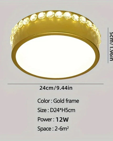 Modern Led Chandelier 12w Small Round Ceiling  Lamp For Living Room Dining  Kitchen Corridor Aisle Star  Lights