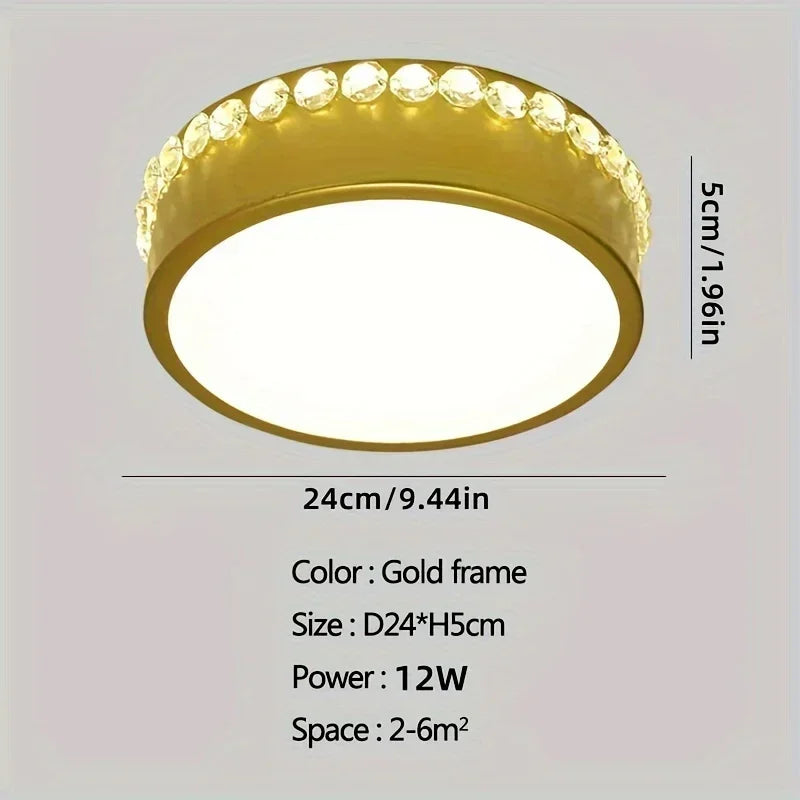 Modern Led Chandelier 12w Small Round Ceiling  Lamp For Living Room Dining  Kitchen Corridor Aisle Star  Lights