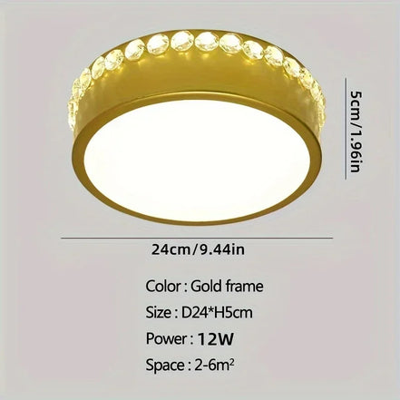 Modern Led Chandelier 12w Small Round Ceiling  Lamp For Living Room Dining  Kitchen Corridor Aisle Star  Lights