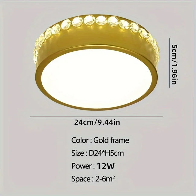 Modern Led Chandelier 12w Small Round Ceiling  Lamp For Living Room Dining  Kitchen Corridor Aisle Star  Lights