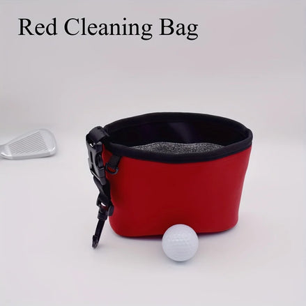Golf Club Cleaning Bag Wear Resist Equipment Cleaning Pouch Golf Ball Organizer Pocket Golf Club Bag Accessories