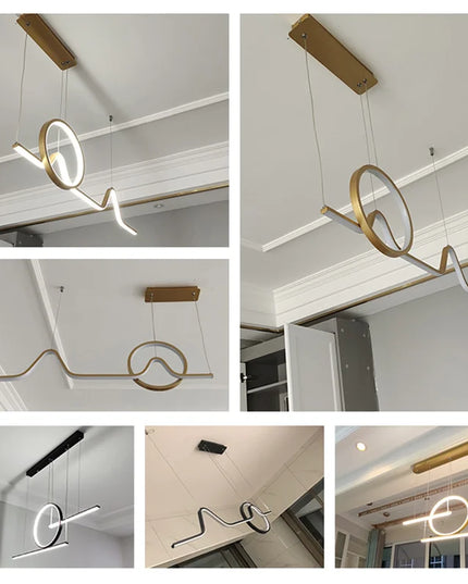 Modern LED Ceiling Chandelier Dining Table Indoor Lighting Chandeliers Kitchen Pendant Light Living Room Decoration Hanging Lamp