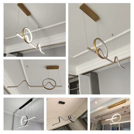 Modern LED Ceiling Chandelier Dining Table Indoor Lighting Chandeliers Kitchen Pendant Light Living Room Decoration Hanging Lamp