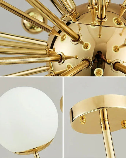 Modern Global Led Chandelier Kitchen Restaurant Living Room Pendant Lamp Organic Glass Acrylic Artificial Satellite Decor Lights