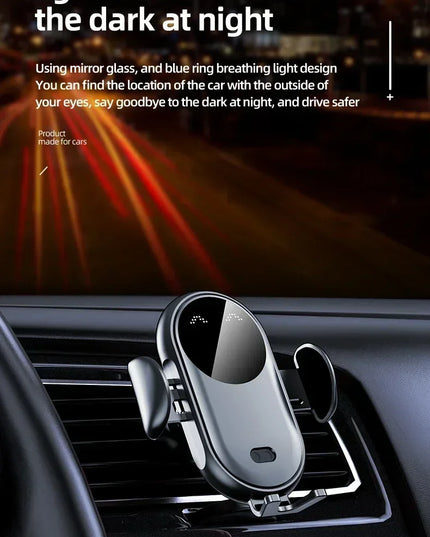 VIKEFON 30W Car Wireless Charger Car Phone Holder for iPhone 12 Pro Max 11 Pro X MAX 8 7 Plus Intelligent Infrared Phone Holder