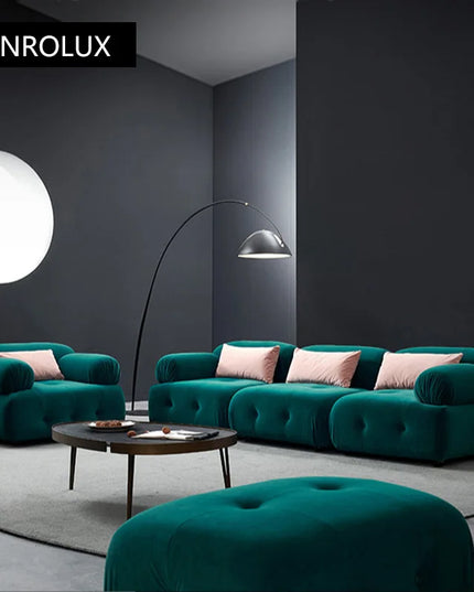 Modern fabric sofa simple modern Large and small apartment type brushed velvet down living room minimalist  furniture