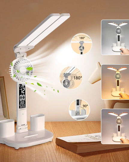 Rechargeable Led Desk Lamp for Study Table Lamp Led Eye Caring Light With 3 Color Modes Dimmable Reading Study and Office Work