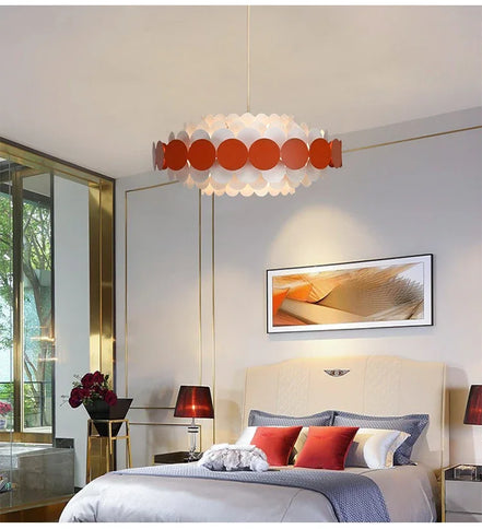 Modern Creative Dining Room Chandelier LED Colorful Hanging Light Bedroom Home Indoor Minimalist Living Room Pendant Lights
