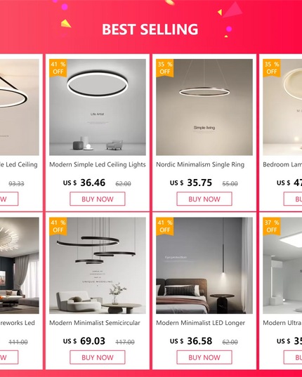 Modern Minimalist Led Chandelier Creative Personality Dining Room Bar Pendant Light Lighting Kitchen Hanging Lamp Lustre Fixture