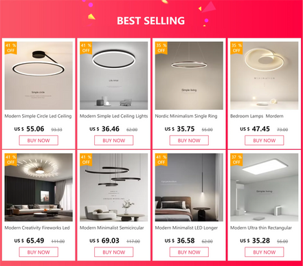 Modern Minimalist Led Chandelier Creative Personality Dining Room Bar Pendant Light Lighting Kitchen Hanging Lamp Lustre Fixture