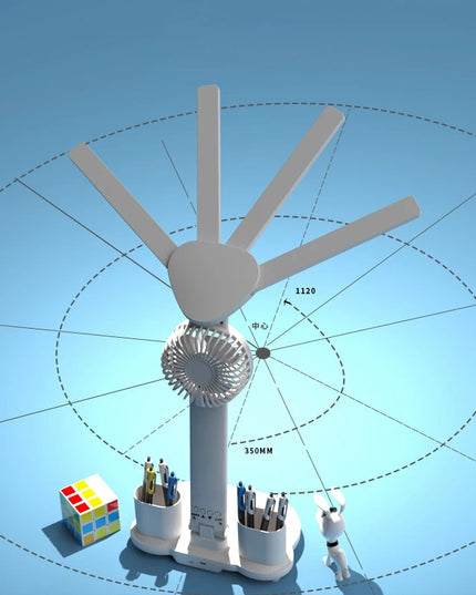Rechargeable Table Lamp for Study, Desk Lamp Reading Light Led Table Light with Fan, Led Clock Dispaly Reading Lamp