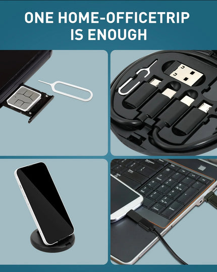 Multi USB Type C to C 60W Charging Adapter Cable Kit USB C to Lighting Conversion Set USB A & Type C to Micro/Type C/Lighting
