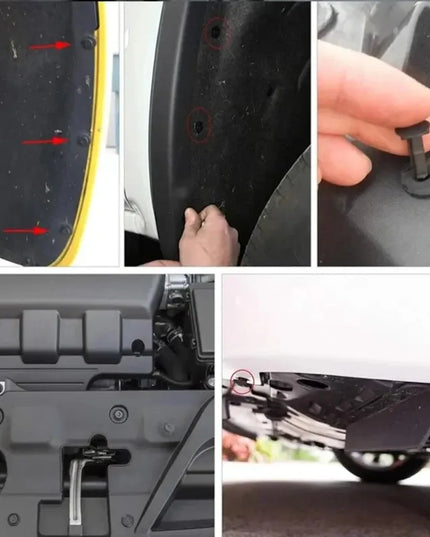 190pcs Mixed Automotive Retaining Clips – 6 Types Push Fasteners for Bumper and Trim Repair
