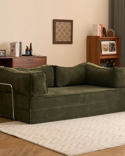 Folding Dual-use Modular Compression Sofa Bed Living Room Bedroom Home Lazy Pudding Retro Style Tatami Sofa