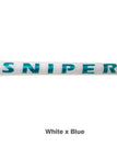 1Pc White blue
