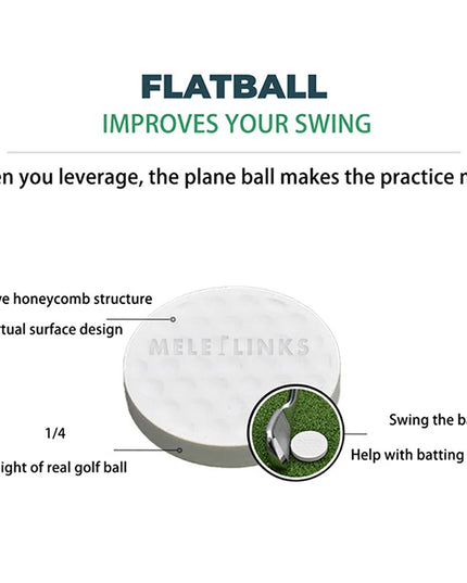 Golf Flat Ball Swing Practice Golf Balls Portable Flat Golf Balls Lightweight Golf Training Balls For Practice Indoor Outdoor
