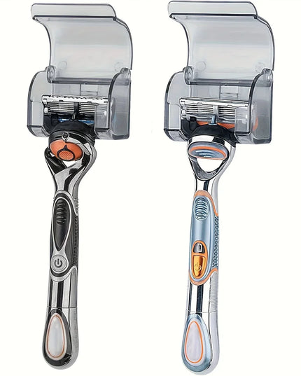 Black/Grey Easy-Install Shower Shaver and Electric Toothbrush Holder - Space-Saving Bathroom Organizer, Fragrance-Free Personal