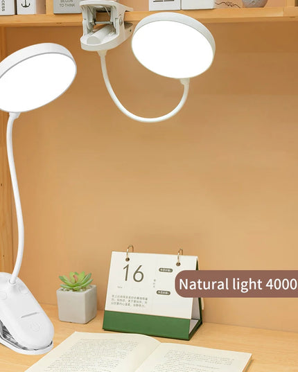 Led Table Lamp USB Rechargeable Night Light With Folding Clamp Study Stand Read Lamp Touch 3 Modes Dimming Eye Protection Light