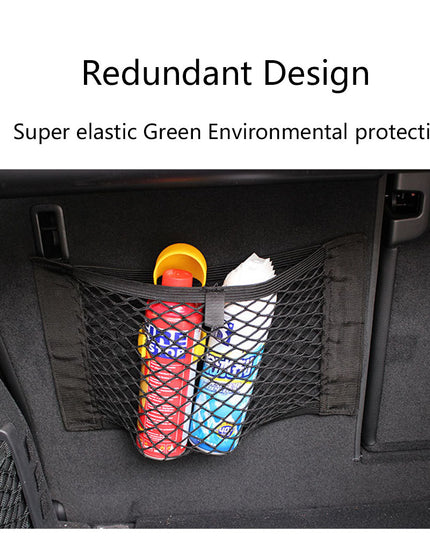 Car Back Rear Trunk Bag Organizer Mesh Net Auto Seat Back Storage Bag Pocket Universal Car Stowing Tidying Elastic String Net