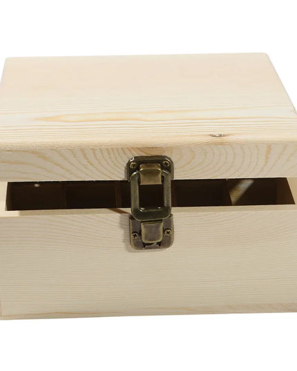 Essential Oil Wooden Storage Box 12/25 Slots Carry Organizer Essential Oil Bottles Aromatherapy Container Storage Box Case