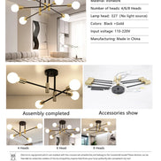 Chandeliers Retro Lighting Fixture Decoration Light Lustre Hanging Lamps Pendant Ceiling Led Chandelier Lamp Dinning Room Luxury