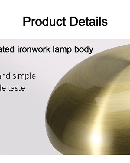 Rechargeable Table Lamp Bedroom Decoration Bar Living Room Bedside Mood Lights Touch Three Level Dimming Metal Mushroom Lamps