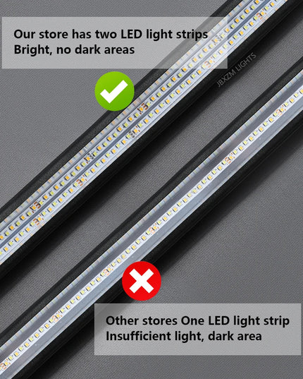 Modern LED linear chandelier for dining room office white bar pendant lights kitchen island lighting black minimalist lamp