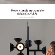 Postmodern chandelier Restaurant Creative danish designer light  Living Room Simple LED Indoor bedroom aesthetic lights