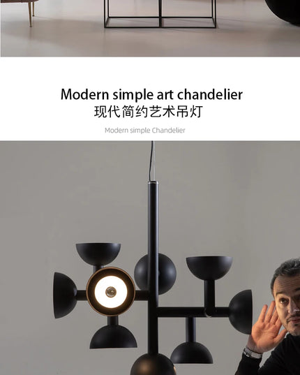 Postmodern chandelier Restaurant Creative danish designer light  Living Room Simple LED Indoor bedroom aesthetic lights