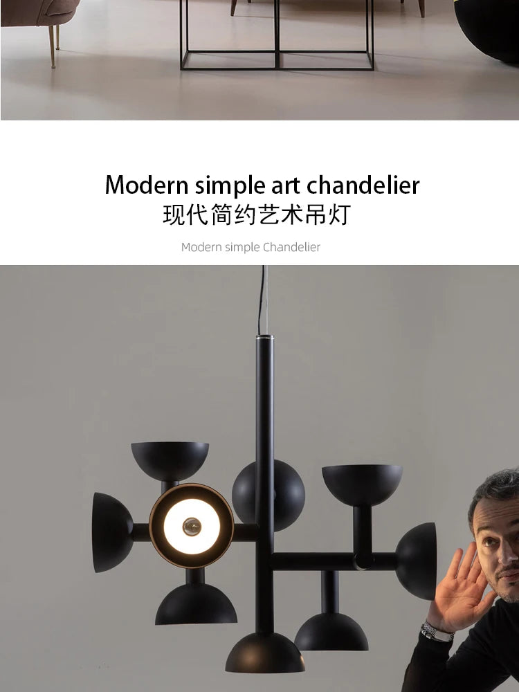 Postmodern chandelier Restaurant Creative danish designer light  Living Room Simple LED Indoor bedroom aesthetic lights