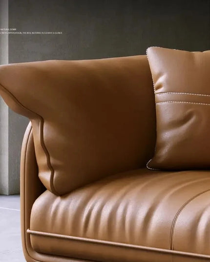 Modern Minimalist Living Room Leather Sofa  Apartment Furniture Set Combination Wtih Customzied Color