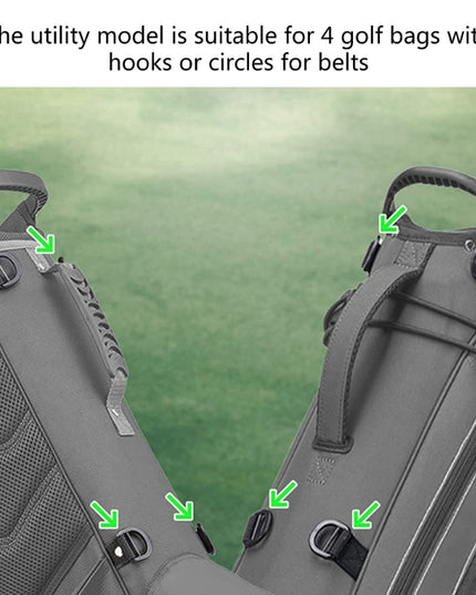 G92F Golf Bag Backpack Straps Thicken Padded Golf Carrying Bag Strap Adjustable Black Double Shoulder Straps Easy to Use