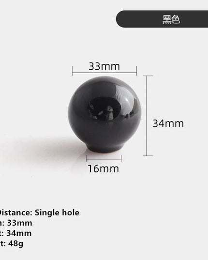 Handles Drawer Cabinet Furniture Kitchen Handles for Cabinet Knob Door Drawer Knob Colour Ceramics Rotundity Single Hole