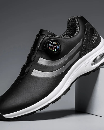Golf Shoes Air Cushion Men Sports Running Driving Shoes Breathable Lightweight Comfortable Athletic Nonskid Rotating Sneakers
