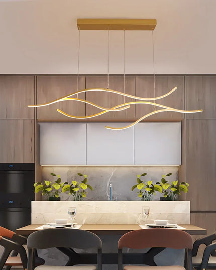 Modern Minimalist Led Chandelier Creative Personality Dining Room Bar Pendant Light Lighting Kitchen Hanging Lamp Lustre Fixture