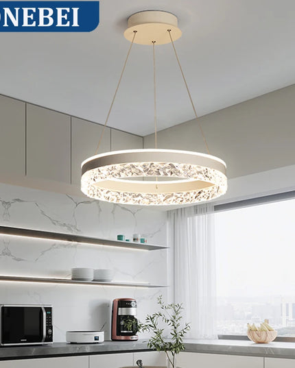 Modern LED Chandelier For Living Room Dining Room Bedroom Study Ring Ceiling Pendant Lamp Lustre Room Decorative Lighting Lamp
