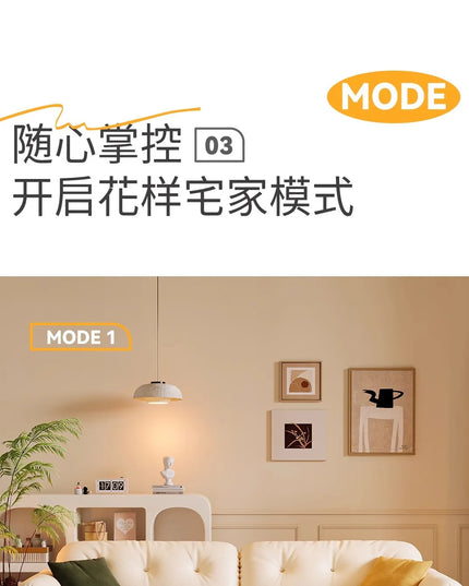 Cloud Retractable Sofa French Cream Wind Straight Row Multi-functional Reclining And Sleeping Leather Electric Sofa