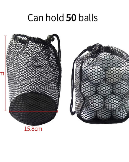 Golf Sports Mesh Net Bag Nylon Golf Tennis 12/25/50 Ball Carrying Drawstring Pouch 1pcs Golf Bags Golf Accessories