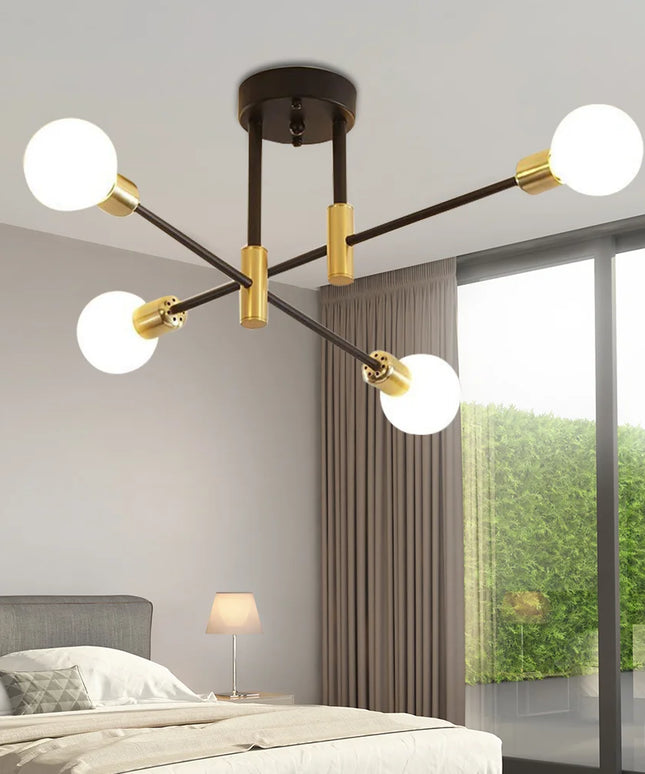 Chandeliers Retro Lighting Fixture Decoration Light Lustre Hanging Lamps Pendant Ceiling Led Chandelier Lamp Dinning Room Luxury