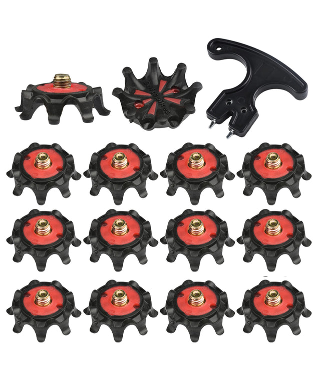 14 Pieces of Golf Metal Threaded Shoe Nails (with Wrench), Anti-slip Traction Nails for Golf Shoes, and Golf Accessories