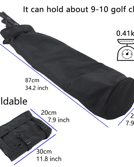 Lightweight Golf Carry Bag with Adjustable Shoulder Strap - Holds 8-10 Clubs, Foldable Portable Golf Bag with Multiple Compartme