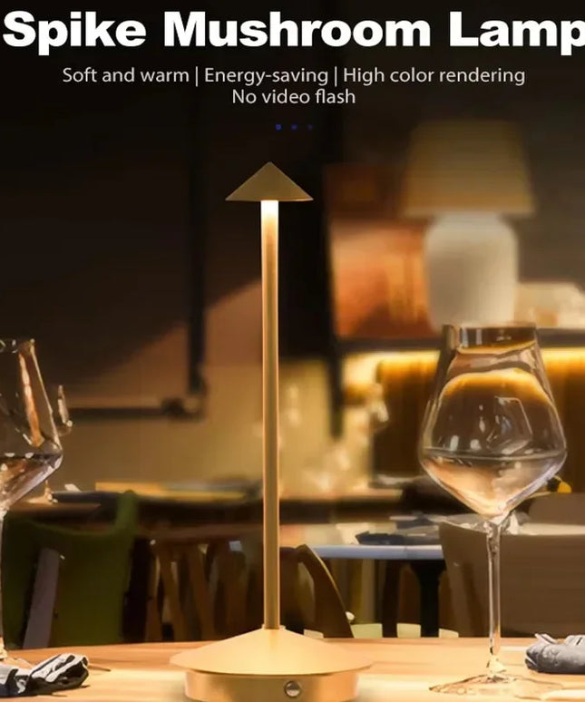 Cordless Table Lamps Rechargeable LED Desk Lamp Outdoor Waterproof Portable Touch Dimmable NightLight for Restaurant DiningHome