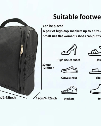 Portable Golf Shoe Bag Oxford Cloth Shoe Carrier Bags Breathable Lightweight Golf Handbag Dustproof Football Tennis Shoe Bag