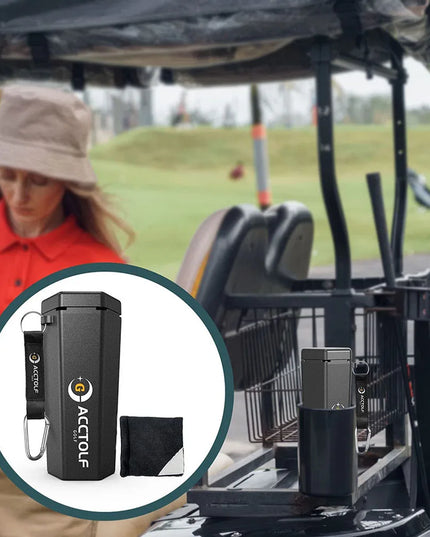Golf Ball Washer Cleaning Machine With Towel Reusable Cart Cup Holder Portable Golf Bag Cart Cleaner Accessories for Gift