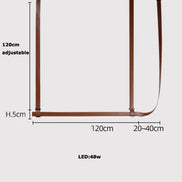 Modern LED Leather Chandelier Minimalist long chandelier For Living Room Kitchen Island Decor Dining Table Hanging Lamp fixtures