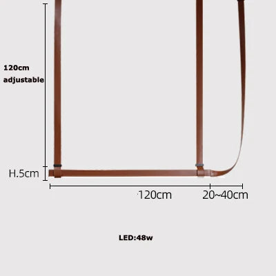 Modern LED Leather Chandelier Minimalist long chandelier For Living Room Kitchen Island Decor Dining Table Hanging Lamp fixtures