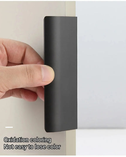 Hidden Handles for Furniture Kitchen Cabinet Handles Minimalist Wardrobe Cupboard Drawer Knobs Aluminum Alloy Furniture Handles