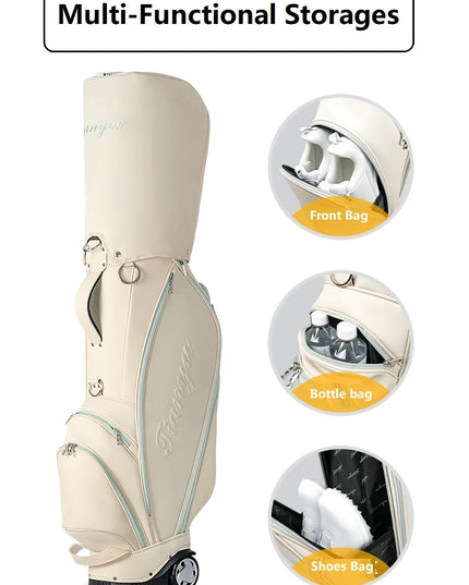 TTYGJ Golf Bag Lightweight Waterproof Stand Package with Wheel Men Women High Capacity Golf Cart Club Standard Bags