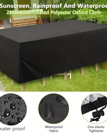 Terrace Patio Furniture Cover Waterproof 210d Furniture Cover, Suitable For Outdoor Sofa Set