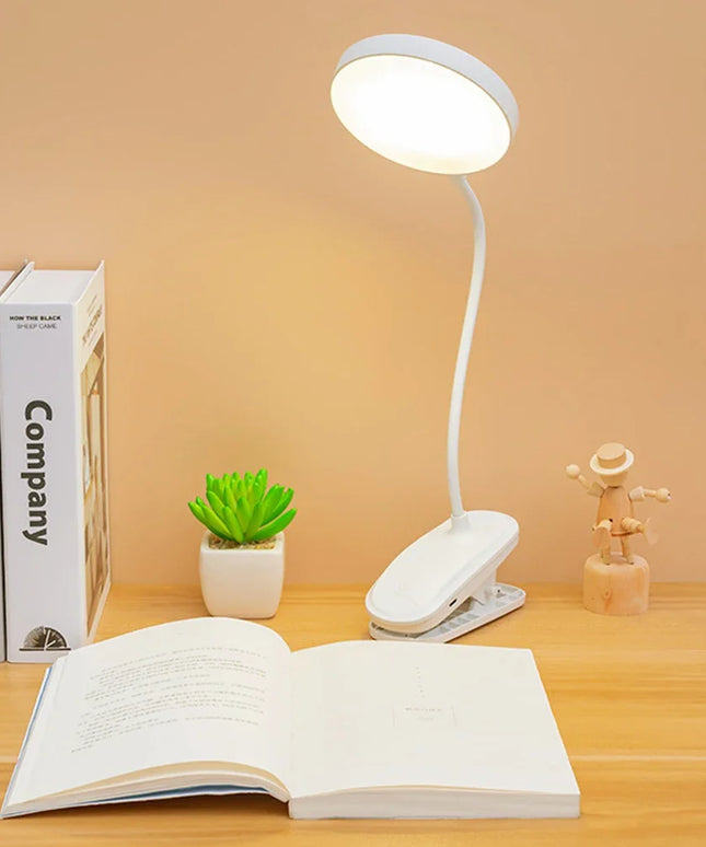 Led Table Lamp USB Rechargeable Night Light With Folding Clamp Study Stand Read Lamp Touch 3 Modes Dimming Eye Protection Light